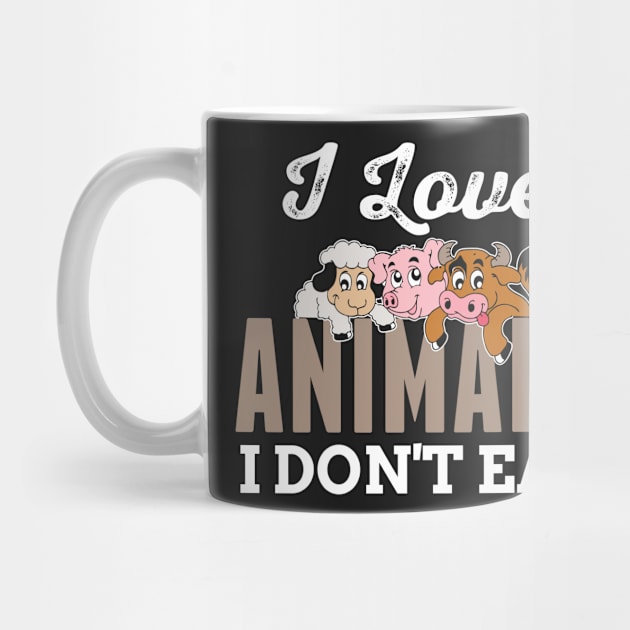 Cool Animal Friends Vegan Vegetarian gift by idanavidan